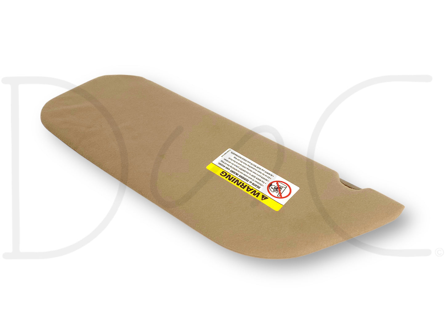 02-07 Ford F250 F350 RH Right Passenger Sun Visor Tan Cloth W/ Mirror OEM