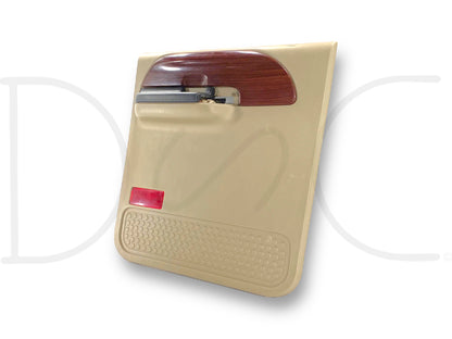 05-07 Ford F250 F350 Crew LH Left Driver Rear Door Panel Power Tan Wood OE