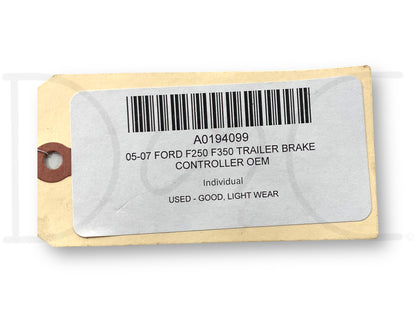 05-07 Ford F250 F350 Trailer Brake Controller OEM