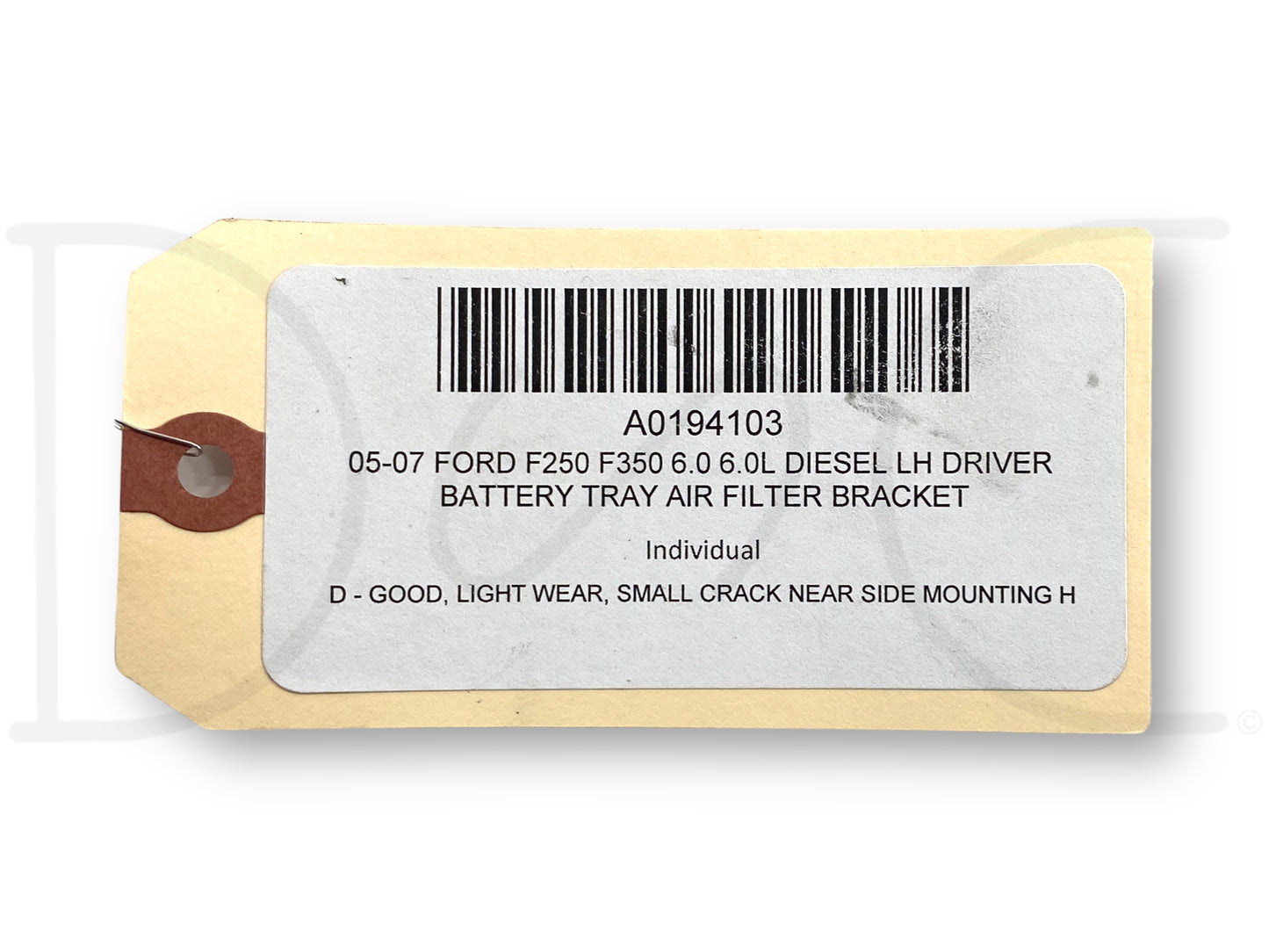 05-07 Ford F250 F350 6.0 6.0L Diesel LH Driver Battery Tray Air Filter Bracket