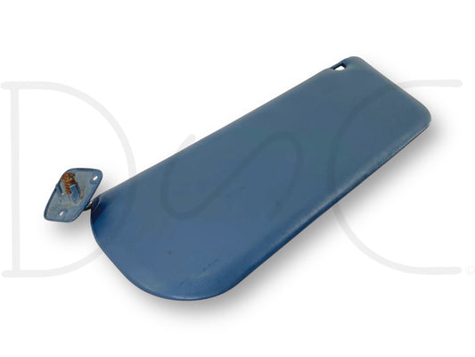 87-97 Ford F250 F350 LH Left Driver Sun Visor Blue Vinyl OEM