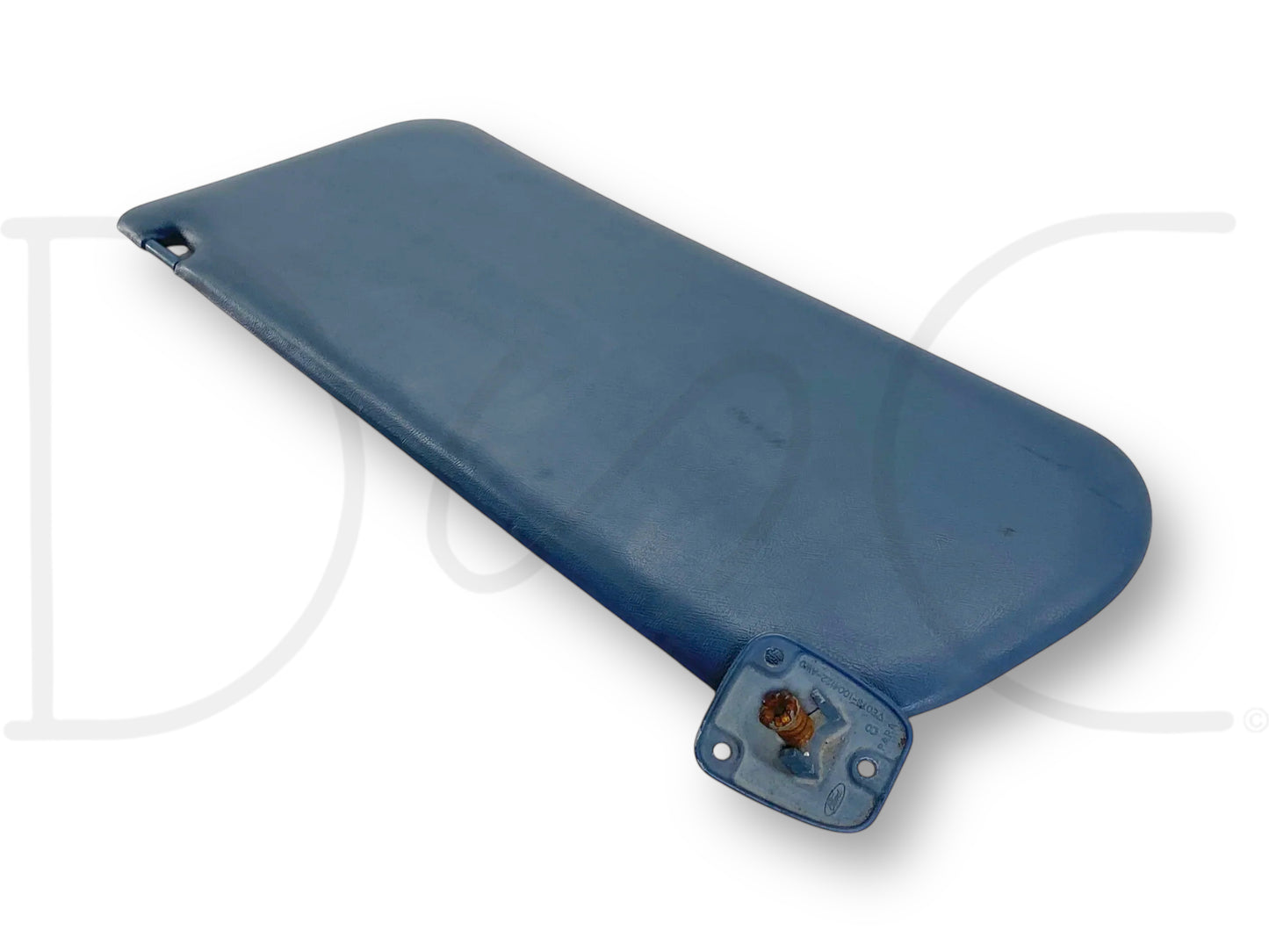 87-97 Ford F250 F350 LH Left Driver Sun Visor Blue Vinyl OEM