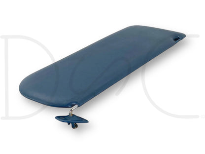 87-97 Ford F250 F350 LH Left Driver Sun Visor Blue Vinyl OEM