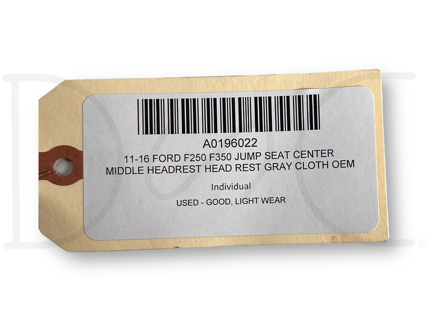 11-16 Ford F250 F350 Jump Seat Center Middle Headrest Head Rest Gray Cloth OEM