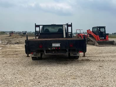 Flat Bed 12' J&I Mfg Chassis Cab Steel Bed W/ Under Deck Boxes
