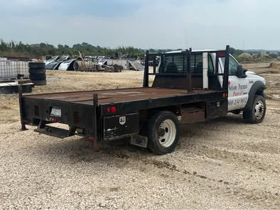 Flat Bed 12' J&I Mfg Chassis Cab Steel Bed W/ Under Deck Boxes