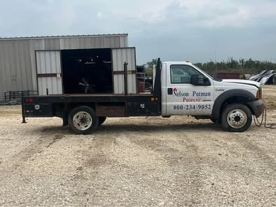 Flat Bed 12' J&I Mfg Chassis Cab Steel Bed W/ Under Deck Boxes