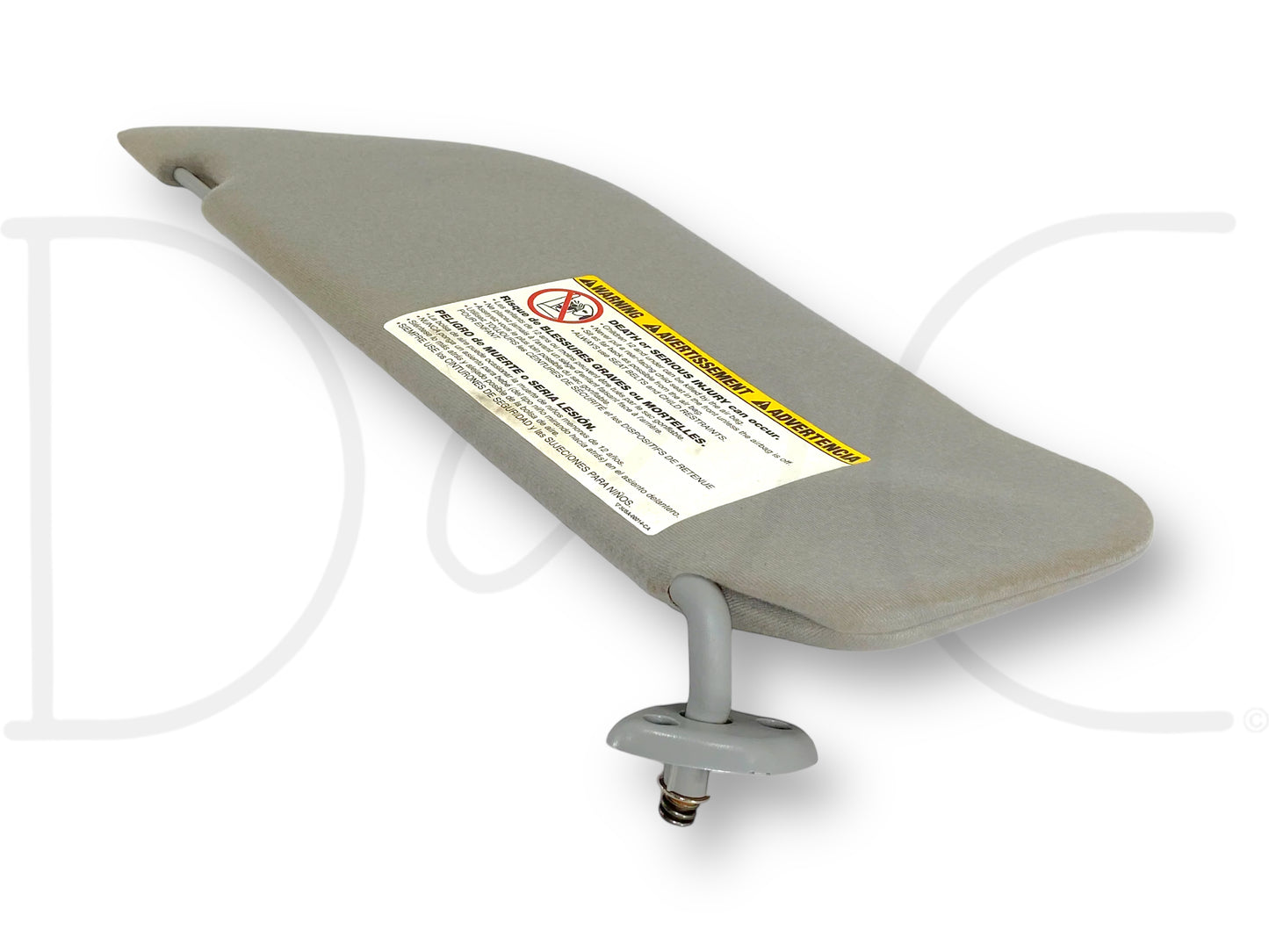 02-07 Ford F250 F350 RH Right Passenger Sun Visor Gray W/ Mirror OEM