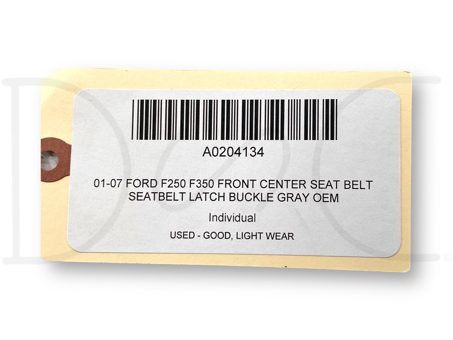 01-07 Ford F250 F350 Front Center Seat Belt Seatbelt Latch Buckle Gray OEM