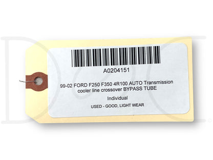 99-02 Ford F250 F350 4R100 Auto Transmission Cooler Line Crossover Bypass Tube