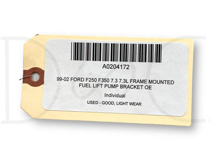 99-02 Ford F250 F350 7.3 7.3L Frame Mounted Fuel Lift Pump Bracket OE