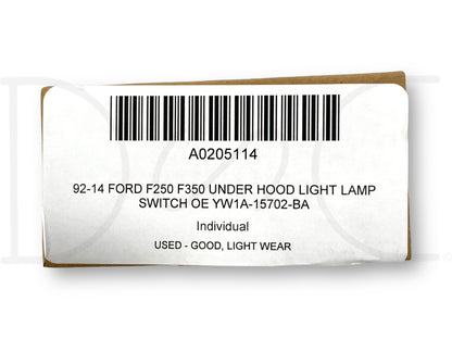 92-14 Ford F250 F350 Under Hood Light Lamp Switch OE Yw1A-15702-BA