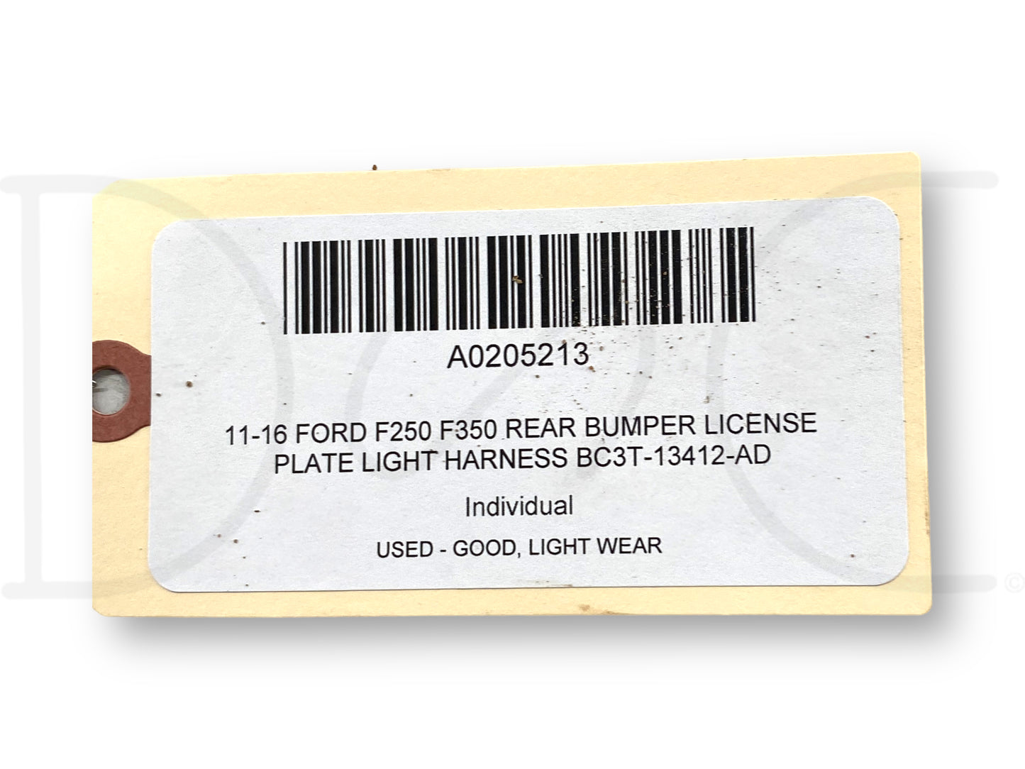 11-16 Ford F250 F350 Rear Bumper License Plate Light Harness Bc3T-13412-Ad