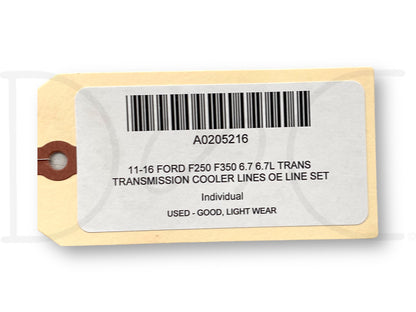 11-16 Ford F250 F350 6.7 6.7L Trans Transmission Cooler Lines OE Line Set