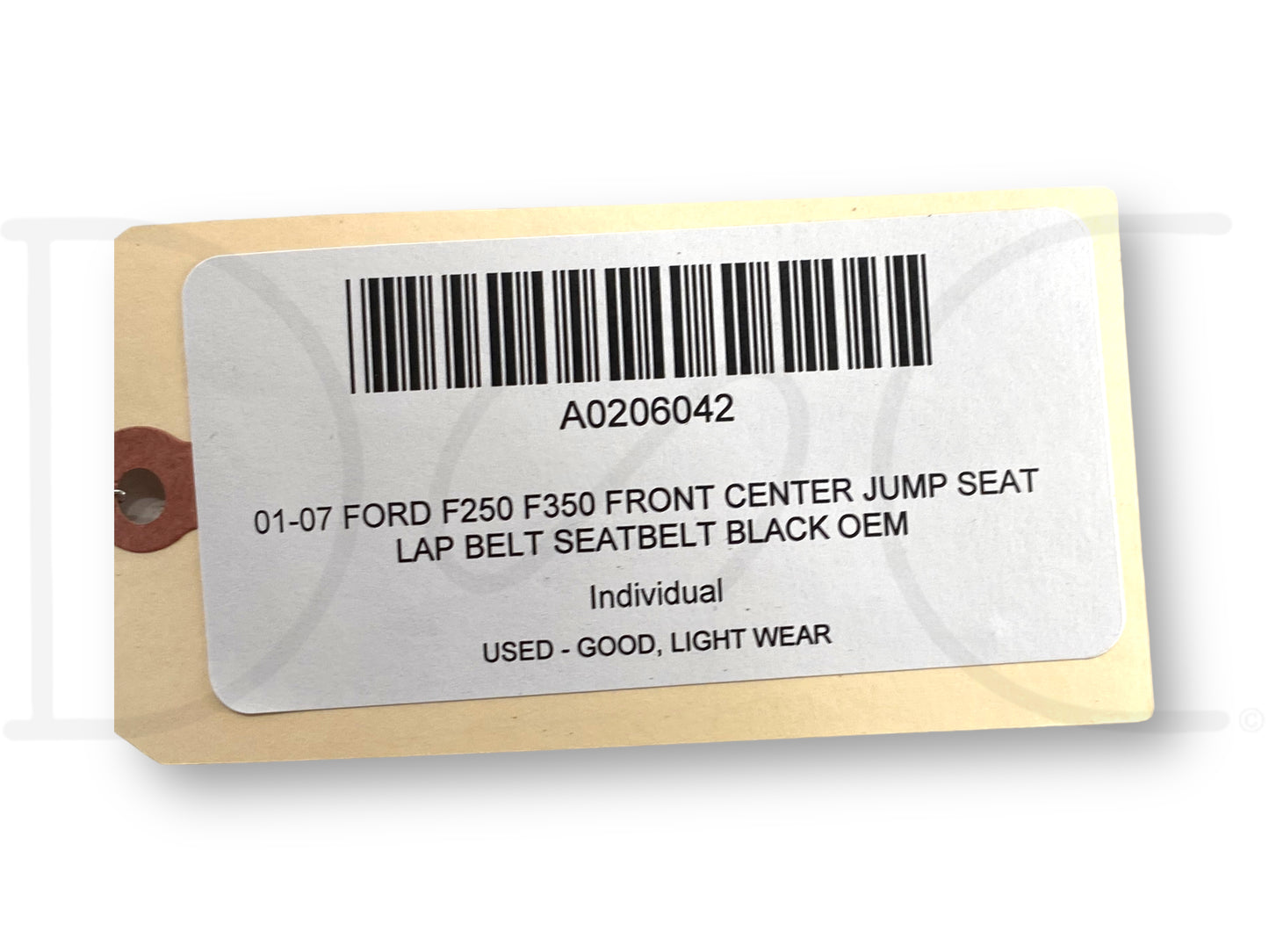 01-07 Ford F250 F350 Front Center Jump Seat Lap Belt Seatbelt Black OEM