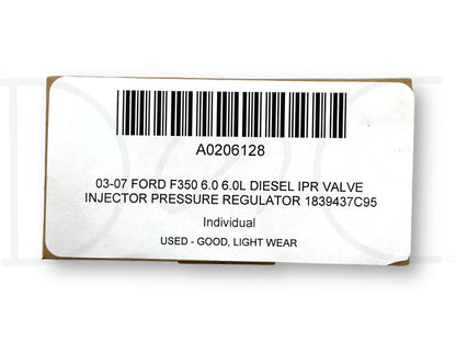 03-07 Ford 6.0 6.0L Diesel IPR Valve Injector Pressure Regulator 1846057C1 OEM