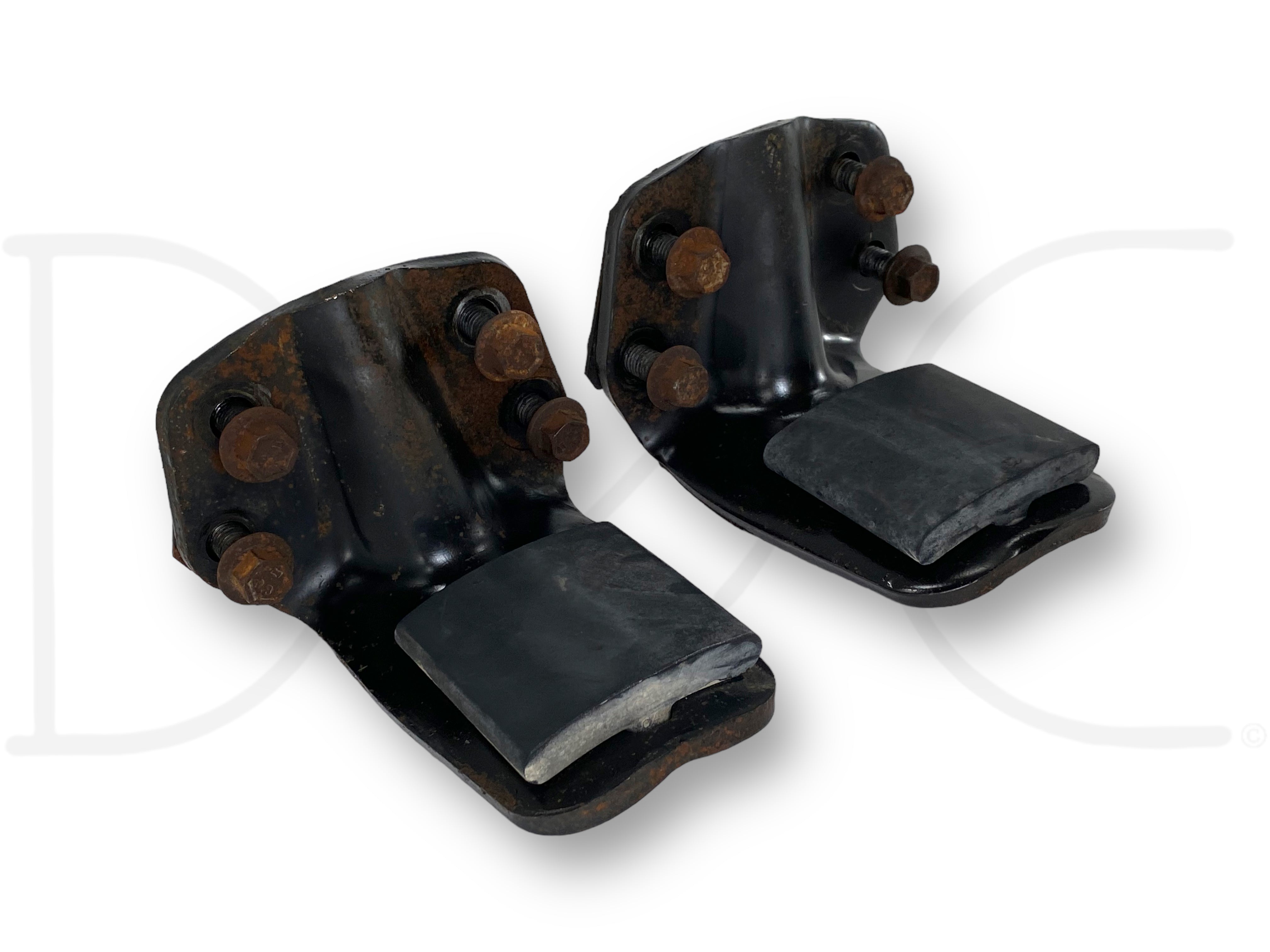 99-16 Ford F250 F350 REAR AUXILIARY LEAF SPRING OVERLOAD BRACKET SET OE ...