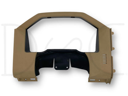 11-16 Ford F250 F350 Super Duty Dash Bezel Gauge Cluster Trim Panel Tan OE