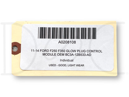 11-14 Ford F250 F350 Glow Plug Control Module OEM Bc3A-12B533-Ad