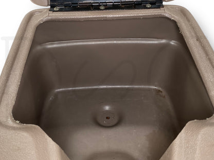 92-97 Ford F250 F350 Truck Center Console Floor Storage Mocha Tan OE