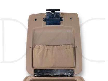 92-97 Ford F250 F350 Truck Center Console Floor Storage Mocha Tan OE