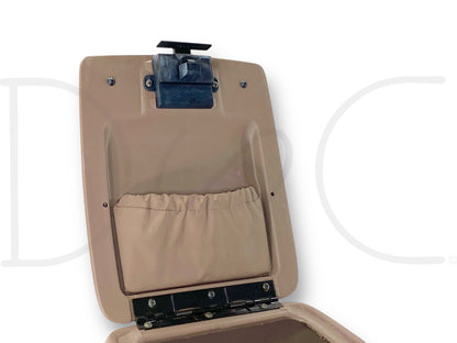 92-97 Ford F250 F350 Truck Center Console Floor Storage Mocha Tan OE