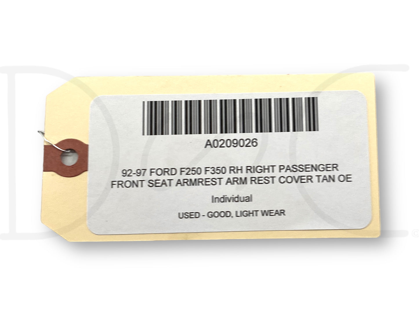 92-97 Ford F250 F350 RH Right Passenger Front Seat Armrest Arm Rest Cover Tan OE