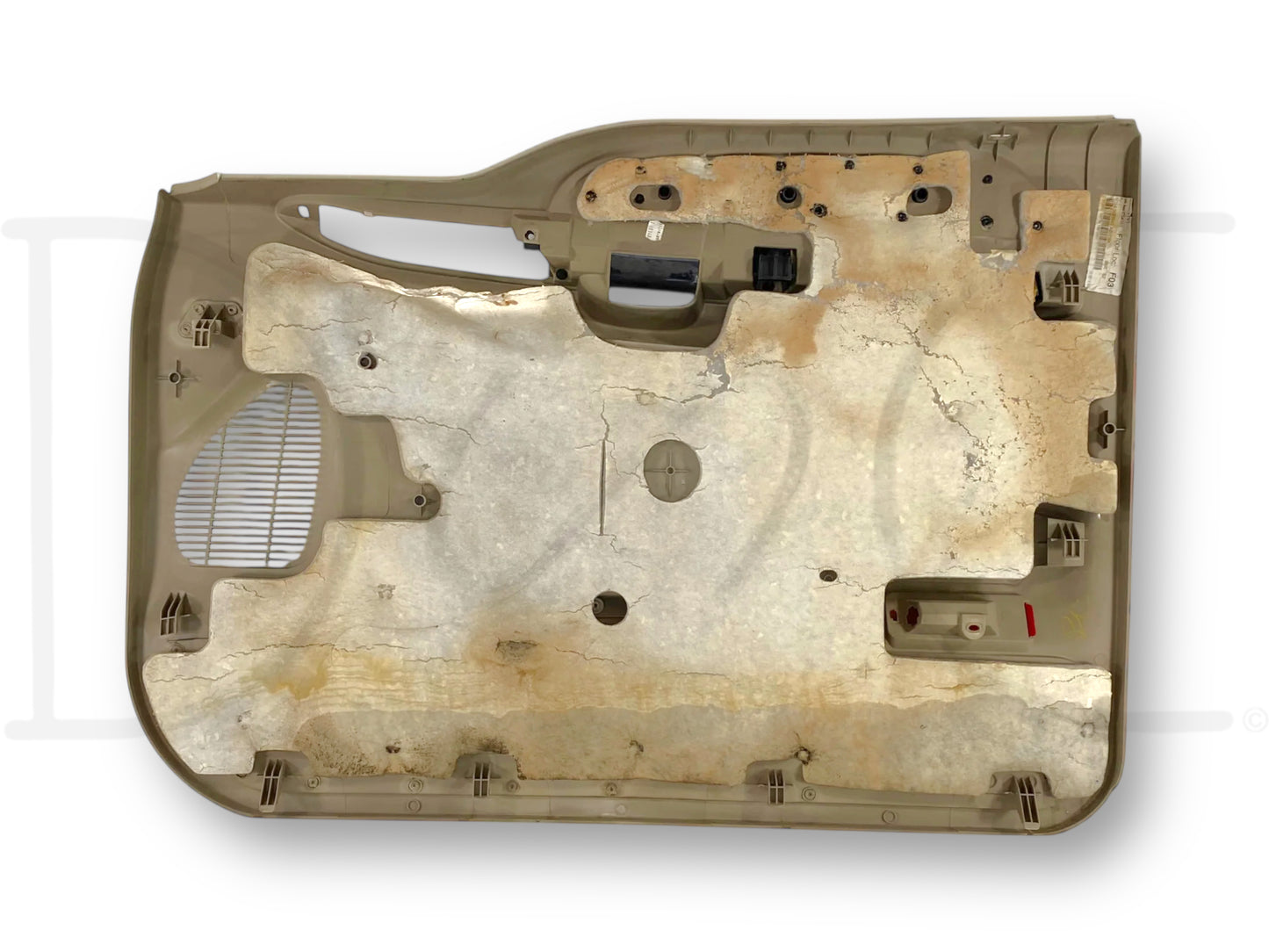 05-07 Ford F250 F350 Lariat LH Left Driver Front Door Panel Power Tan OE