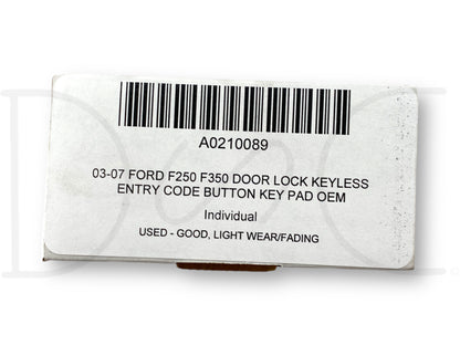 03-07 Ford F250 F350 Door Lock Keyless Entry Code Button Key Pad OEM