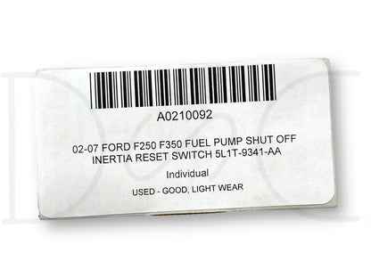 02-07 Ford F250 F350 Fuel Pump Shut Off Inertia Reset Switch 5L1T-9341-Aa