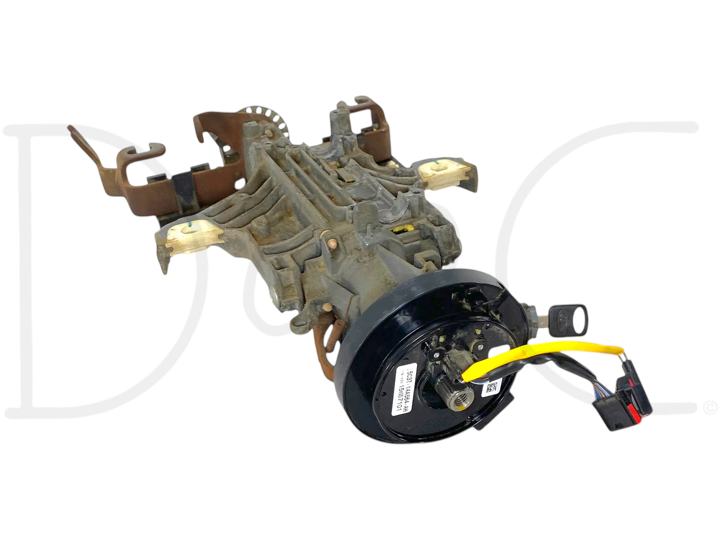 05-07 Ford F250 F350 Tilt Steering Column Auto Trans W/ Key & Clockspring OE