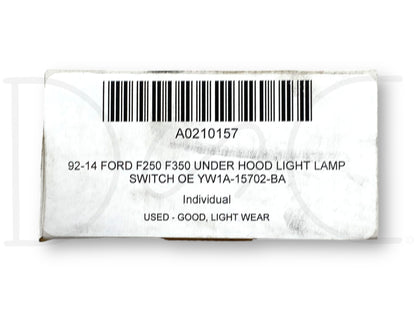 92-14 Ford F250 F350 Under Hood Light Lamp Switch OE Yw1A-15702-BA