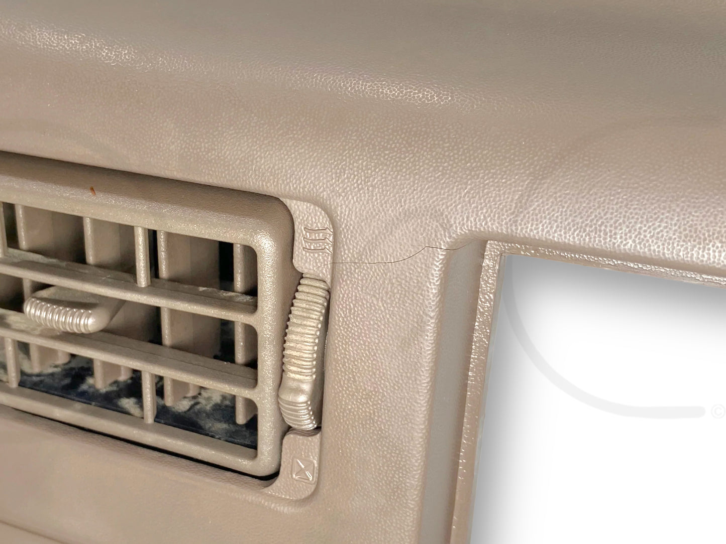 99-04 Ford F250 F350 Super Duty Dash Bezel Radio Cluster Trim Panel Tan *Blem*