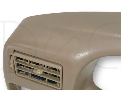 99-04 Ford F250 F350 Super Duty Dash Bezel Radio Cluster Trim Panel Tan *Blem*