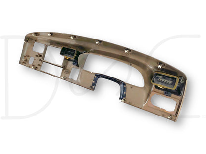 99-04 Ford F250 F350 Super Duty Dash Bezel Radio Cluster Trim Panel Tan *Blem*