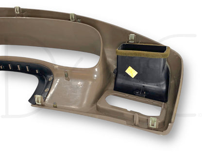 99-04 Ford F250 F350 Super Duty Dash Bezel Radio Cluster Trim Panel Tan *Blem*