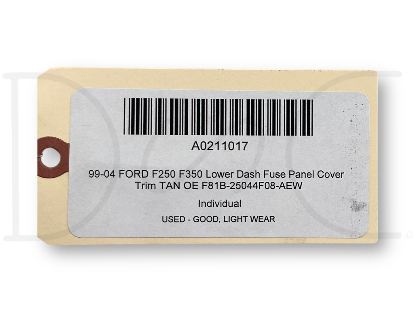 99-04 Ford F250 F350 Lower Dash Fuse Panel Cover Trim Tan OE F81B-25044F08-Aew