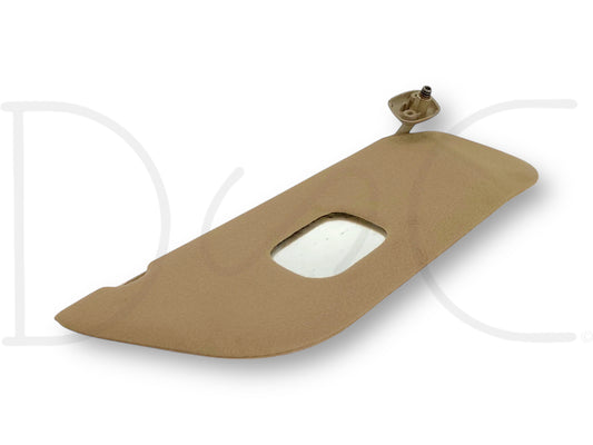 02-07 Ford F250 F350 RH Right Passenger Sun Visor Tan W/ Mirror OEM