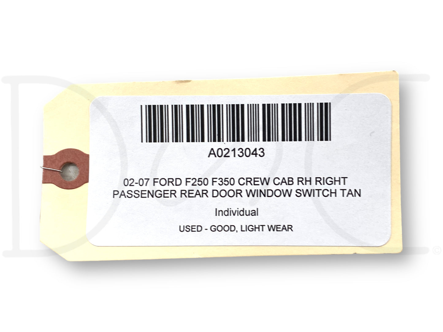 02-07 Ford F250 F350 Crew Cab RH Right Passenger Rear Door Window Switch Tan