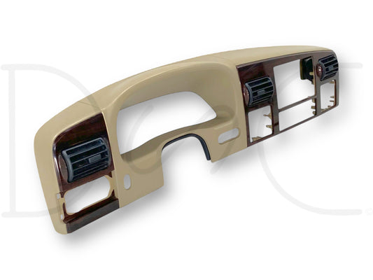 05-07 Ford F250 F350 King Ranch Dash Bezel Radio Cluster Trim Panel Tan OEM