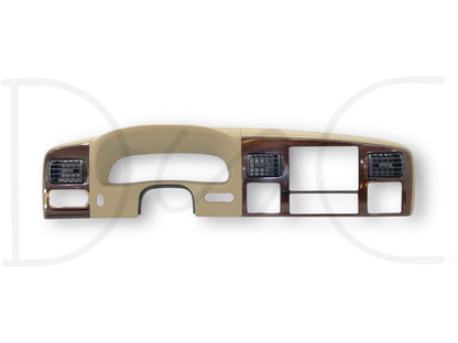 05-07 Ford F250 F350 King Ranch Dash Bezel Radio Cluster Trim Panel Tan OEM