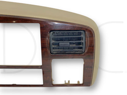05-07 Ford F250 F350 King Ranch Dash Bezel Radio Cluster Trim Panel Tan OEM