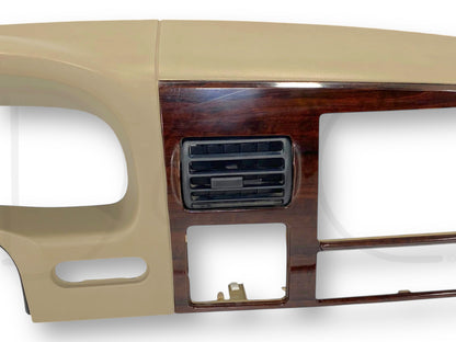 05-07 Ford F250 F350 King Ranch Dash Bezel Radio Cluster Trim Panel Tan OEM