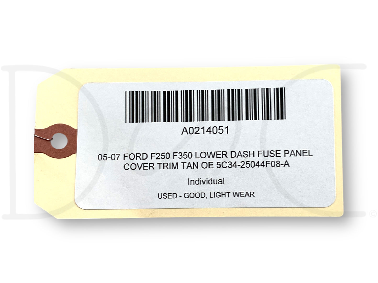 05-07 Ford F250 F350 Lower Dash Fuse Panel Cover Trim Tan OE 5C34-25044F08-A