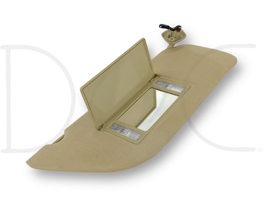 02-07 Ford F250 F350 RH Right Passenger Sun Visor Tan W/ Mirror OEM