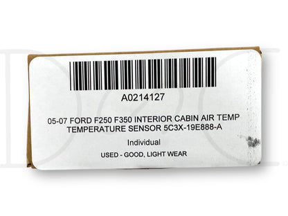 05-07 Ford F250 F350 Interior Cabin Air Temp Temperature Sensor 5C3X-19E888-A