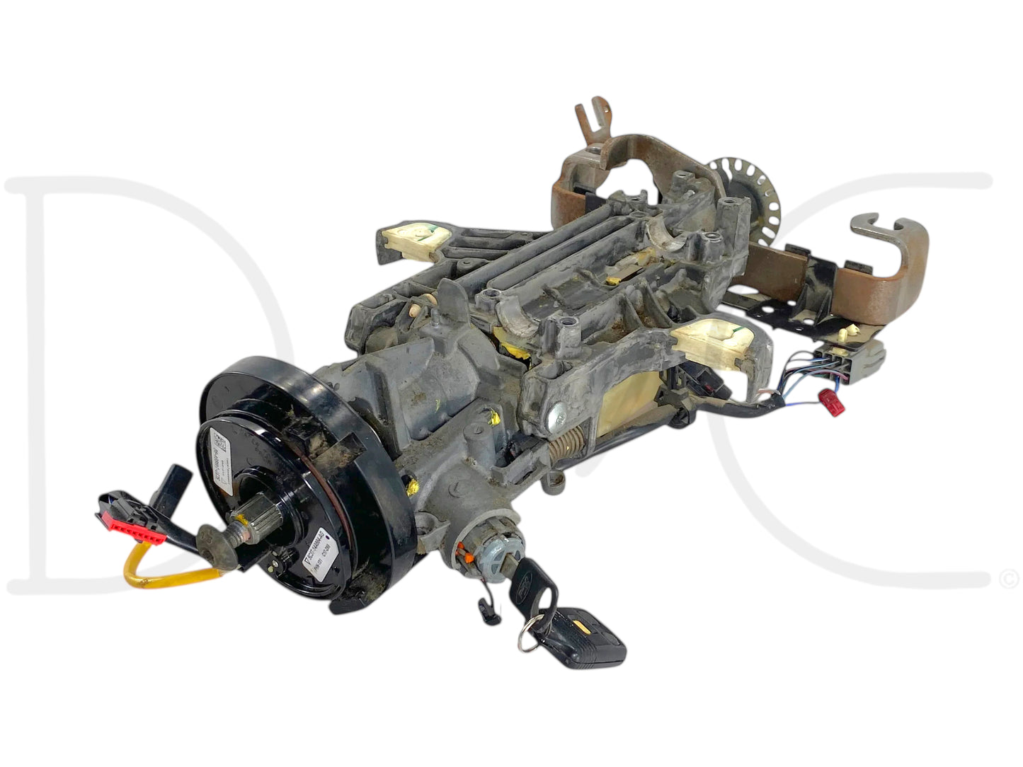 05-07 Ford F250 F350 Tilt Steering Column Auto Trans W/ Key & Clockspring OE