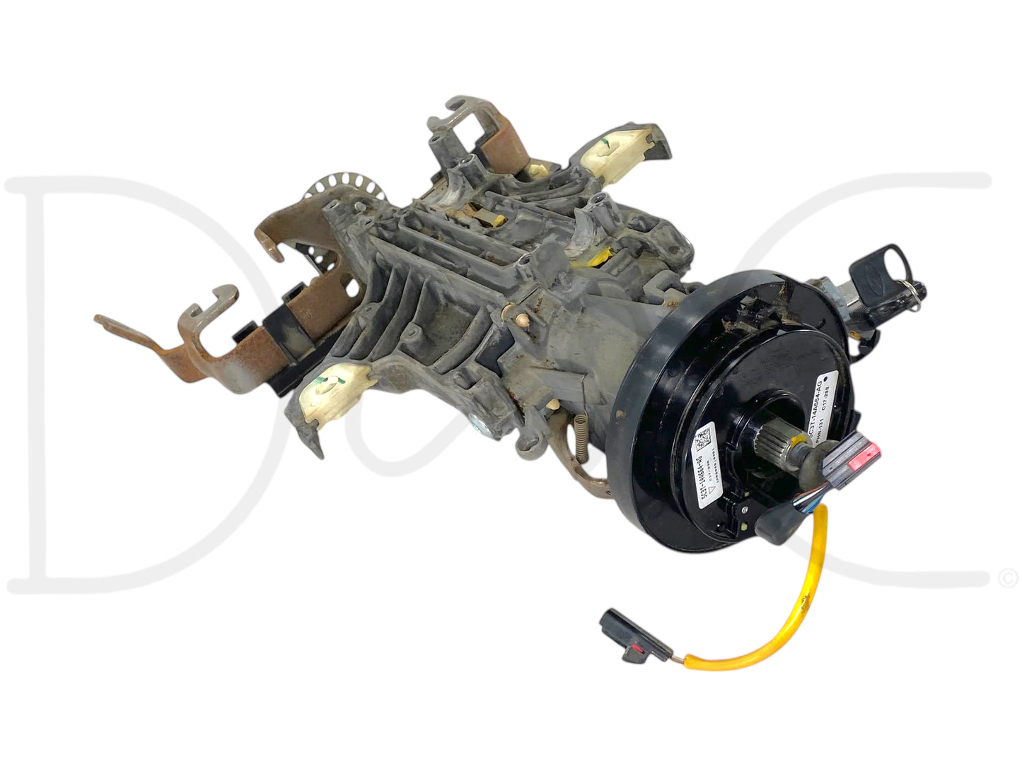 05-07 Ford F250 F350 Tilt Steering Column Auto Trans W/ Key & Clockspring OE