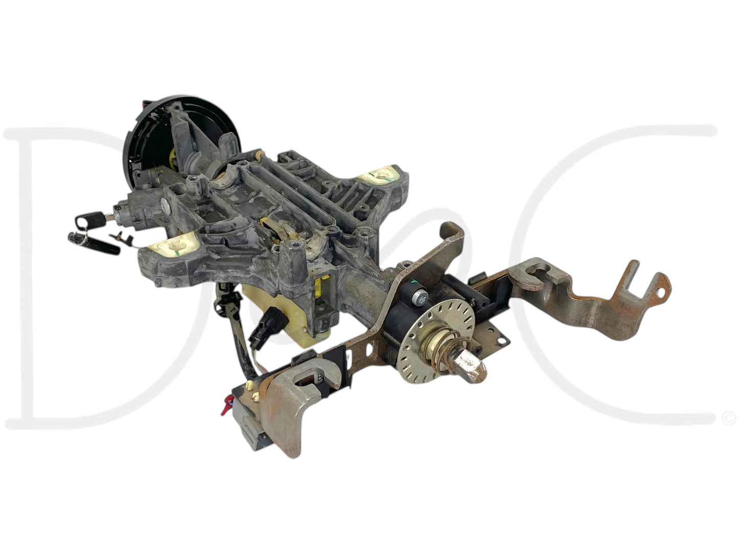 05-07 Ford F250 F350 Tilt Steering Column Auto Trans W/ Key & Clockspring OE