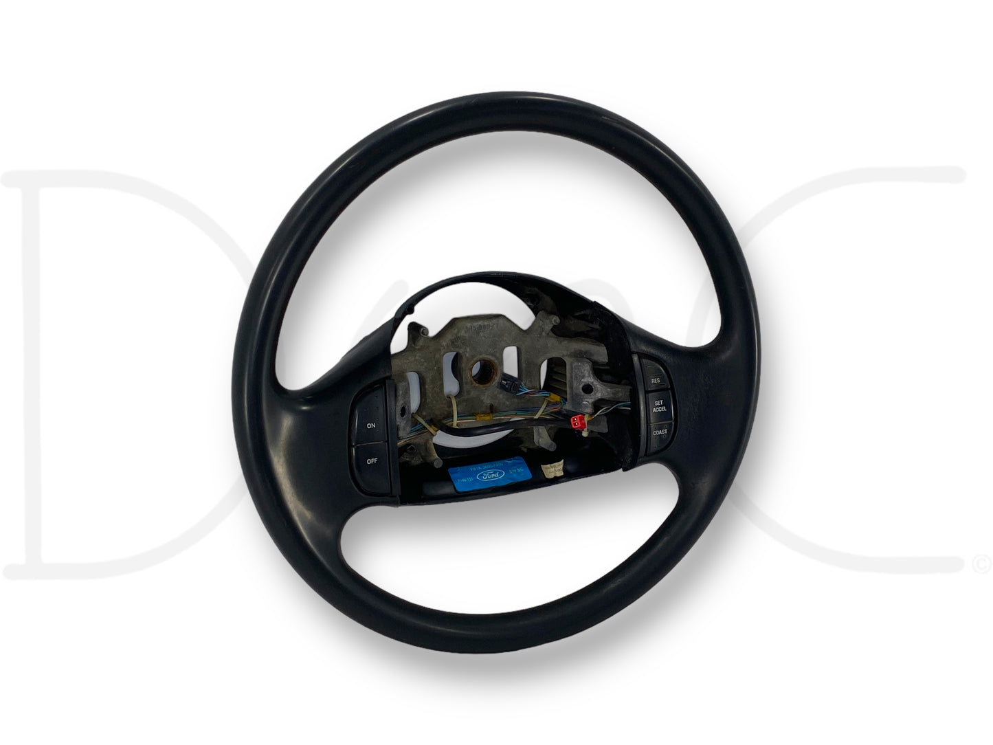 99-02 Ford F250 F350 Steering Wheel W/ Cruise Buttons OE Black F81A-3600-Faw